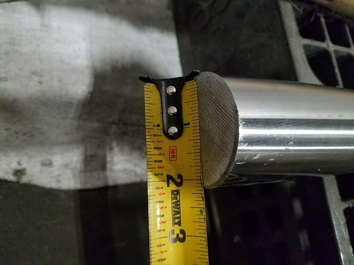 Used Stainless Steel Motor Drive Shaft with keyways 2-1/4" Dia. x 45"