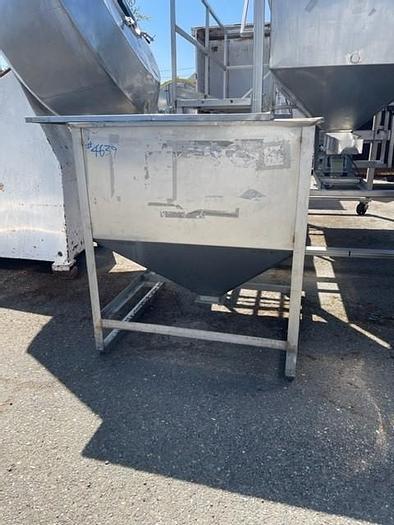 Used 42.5" x 42.5" Stainless Steel Hopper Tank