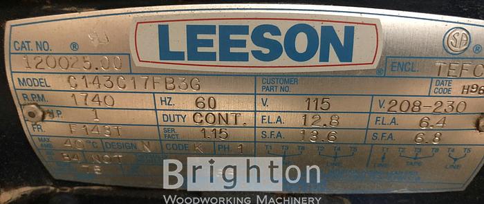 Used 1996 Leeson P-300 virtical spindle sander with Pneumatic sanding head