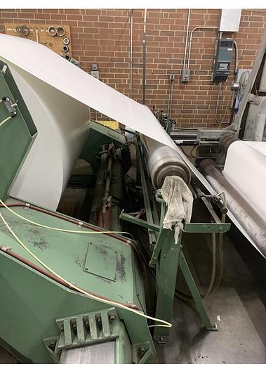 Used 72" WIDE POWELL SHAFTLESS FLOOR PICK UP UNWIND STAND - PENDING SALE