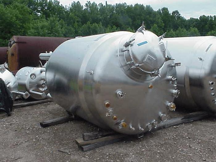 Used 1500 GALLON WAUKESHA CHERRY BURRELL REACTOR – T-316L S/S – 45/FV/150 PSI