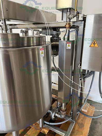 Used Metal Fabrication 50 Gallon Jacketed Mixing Tank w/ Side Sweeper, Controller