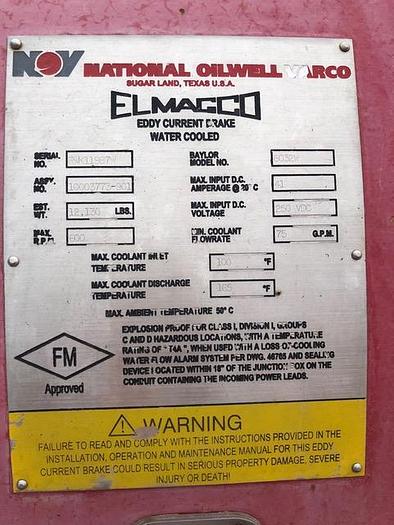 Refurbished National Oilwell Elmagco 6032W Unused brakes