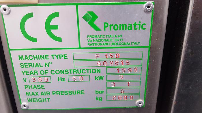 Used Romaco Promatic P150