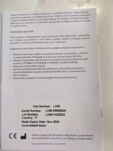 I Giovanniti - Lifevac - disostruttore via aeree