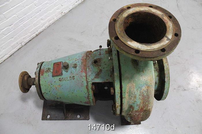 Used Goulds 3175 Pump, 8 X 10 X 18H, 2-Vane Impeller, 16" Impeller Diameter, Ductile Iron Casing, Stainless Steel Suction Side Plate, Ductile Iron Stuffing Box, Stainless Steel Impeller, Packing #14710