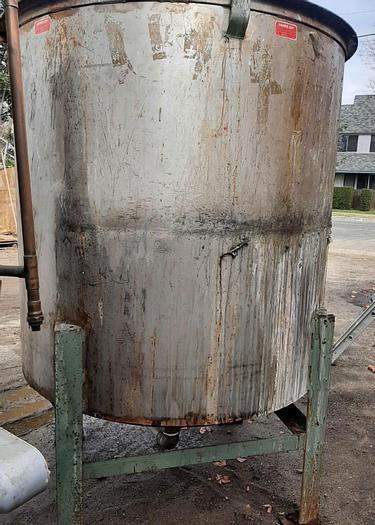Used Tank, 750 Gallon, 304 S/st, 60" x 60", OT/DB #S743562