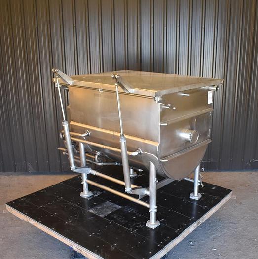 Used USED TUCS PADDLE BLENDER WITH SCRAPERS, 25 CUBIC FEET, JACKETED & INSULATED, 316 STAINLESS STEEL