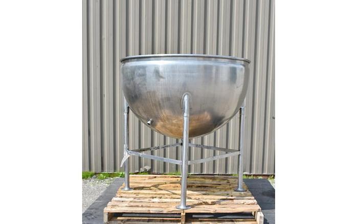 USED 125 GALLON JACKETED KETTLE, STAINLESS STEEL
