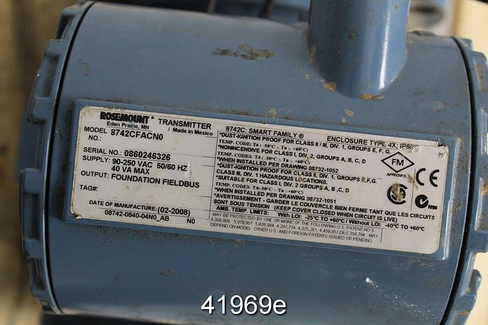 Used Rosemount 6" 8705TSA060C1W3N0B3 Magentic Flow Tube #41969