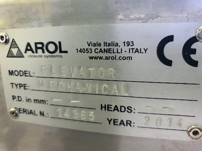 Used AROL SPA Overlidder with Lid Elevator & Unscrambler ELEVATORE MECCANICO | DART R PP