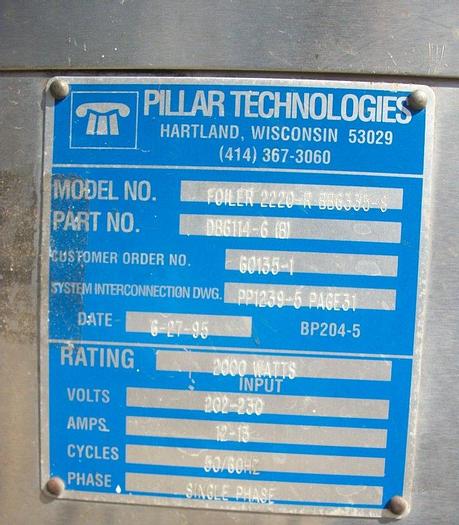 Used Sealer, Induction, Pillar, Cap, Mdl 2220R, 6" #S741522