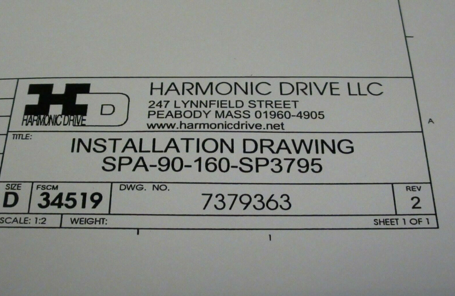 Used YASKAWA HARMONIC DRIVE AC SERVO MOTOR SGMSV-50DPA-YA11 5KW CNC 7333795160 SPA-90