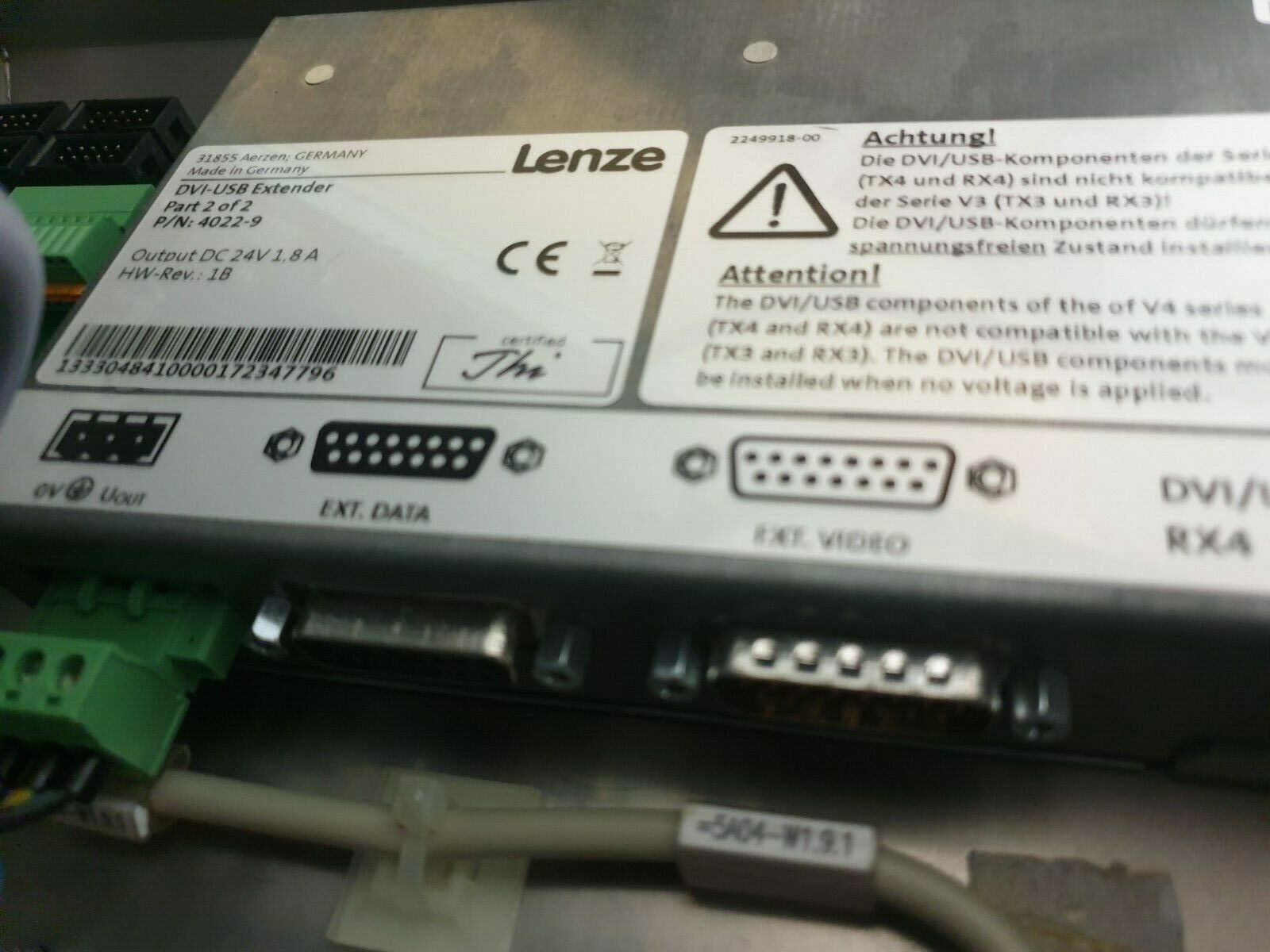 Used Lenze CS 5000 DVI Industrial Monitor 6300-0006