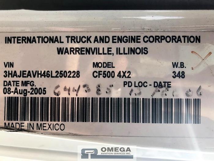 Used Unit #: 386 - 2011 Garsite Avgas Fuel Truck Mounted on 2005 International CF500 Chassis.