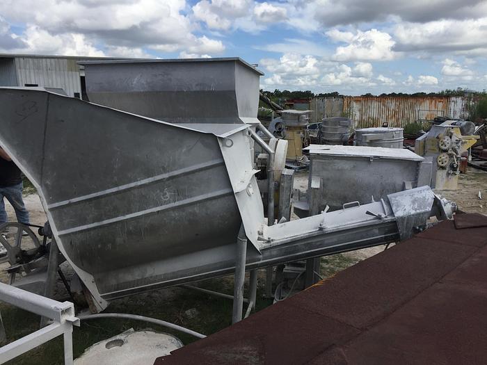 Used Hopper, 100 CF, S/st, Dims, Screw Discharge #S741179