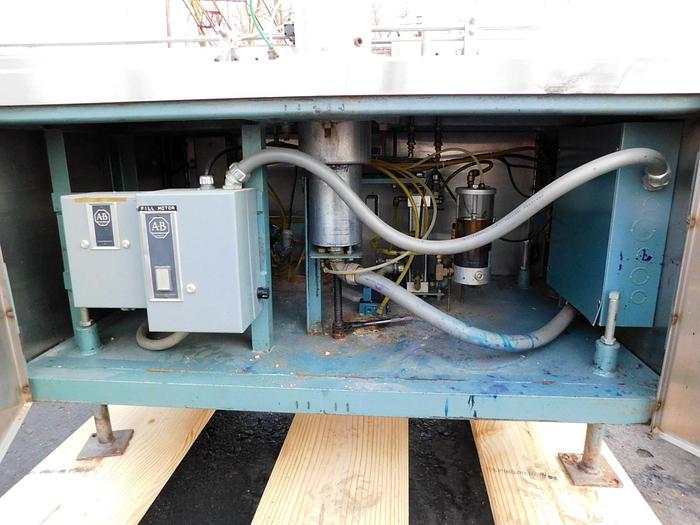 Used MATEER "NEOTRON" AUTOMATIC POWDER FILLER - MODEL 33A WITH CONVEYOR (#9865)