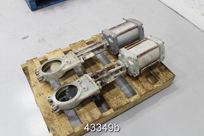 Used 6" Air Operated Knife Gate Valve #43349