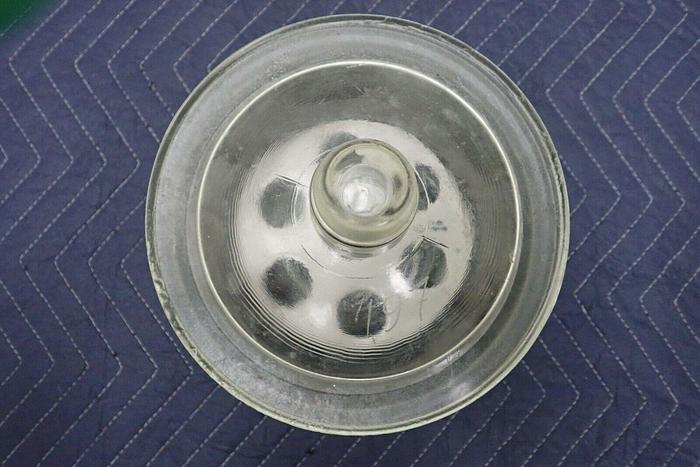 Used Pyrex 8 Inch Diameter Glass Desiccator w/ Lid & Coors Ceramic Plate