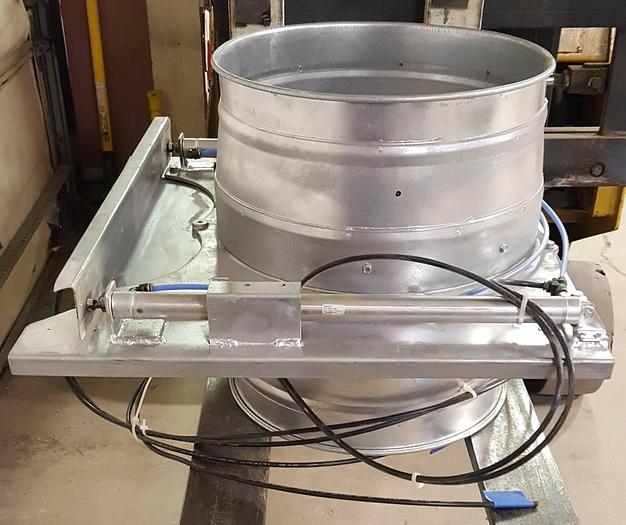 Used Kirk & Blum Cecco 15" Pneumatic Auto Air Cut-Off Blast Gate