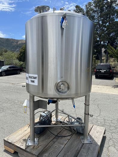 Used Reactor, 370 Gallon, 316L Stainless Steel, Jacketed, Agitated, T&C Stainless #S744632