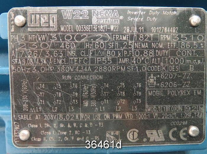 Unused American Fan Company Model BC-1-06S-16A Blower, Unused #36461