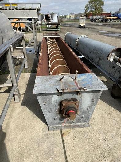 Used Mild Steel Auger Screw 24.5' Long x 20" Diameter Conveyor