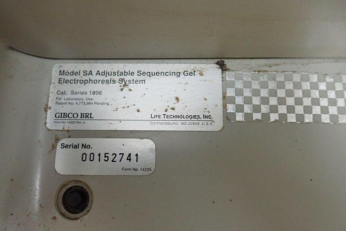 Used Life Technologies Gibco BRL Model SA Sequencing Gel Electrophoresis System