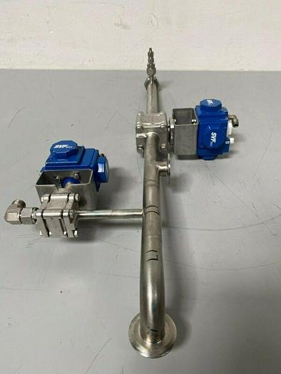 Used Lot of 2 - SVF F.C.I Stainless Steel HS15-2 Valve Actuators w/ 1" Sanitary Fit