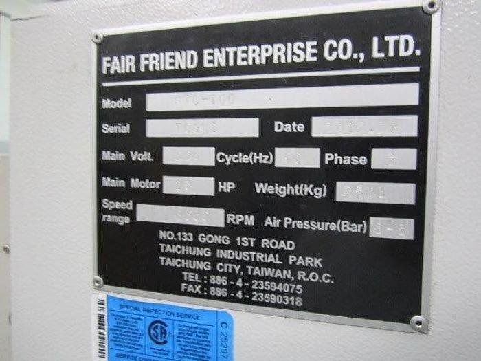 Used 2012 Feeler FTC-100 Turning Center Lathe