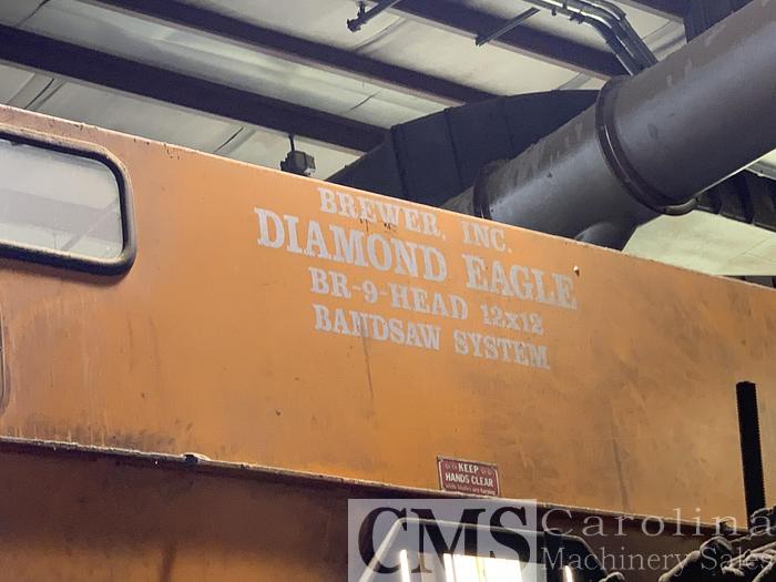 Used Brewer 9-Head Resaw Line