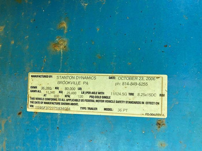 Used 2006 Stanton Dynamics 36 PT Trailer