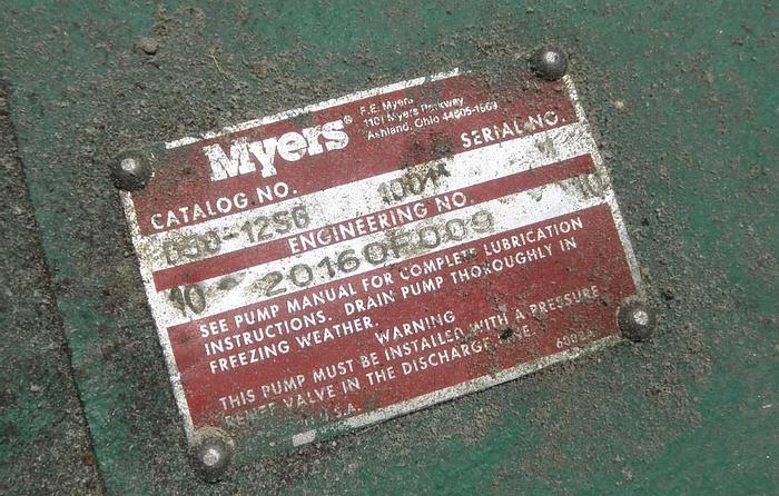 Used Pump, Piston, Myers, Mdl D50-12, Triplex, 30 HP, #S741242