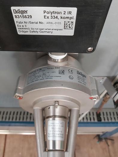 Usado Estación de medición de gas completa, incluido Polytron 2 IR Ex 334 Dräger, usada