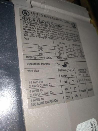 Gebraucht Elektrical Circuit breaker, Hauptschalter NS100-160-250 N/ H/ NA, Merlin Gerin