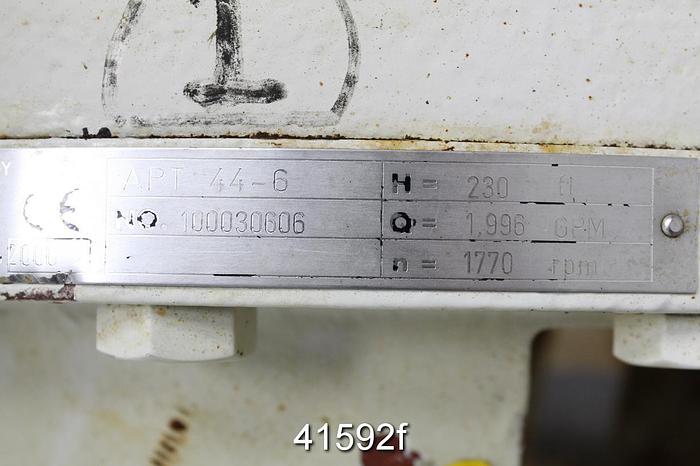 Used Sulzer APT44-6 Pump, 6x8x18, Stainless Steel #41592