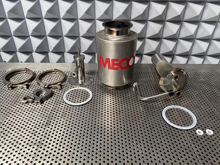 Used Stainless Steel 11" L x 4" Sanitary Fitting Tank w/ 9" Coiled Immersion Element