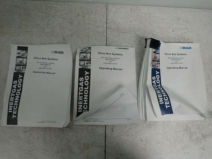 Used MBraun Gas Purification Platform MB20/MB200 & Labmaster SP/DP Glove Box Systems