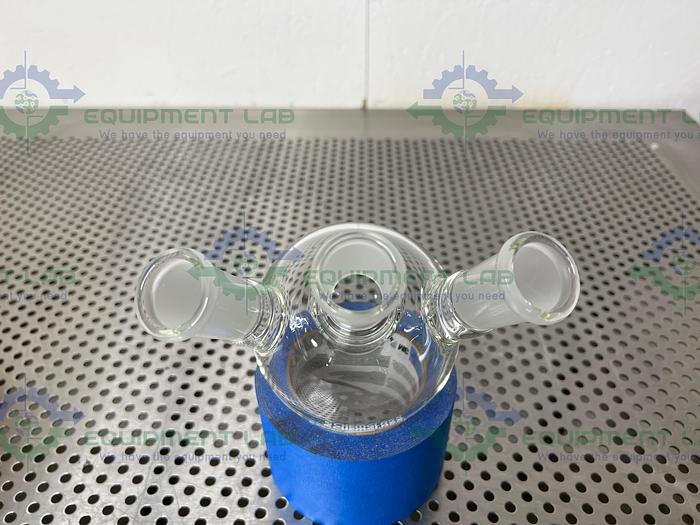 Chemglass  CG-1524-03 250mL Round Bottom Heavy Wall Flask 24/40 3-Neck Angled 20°