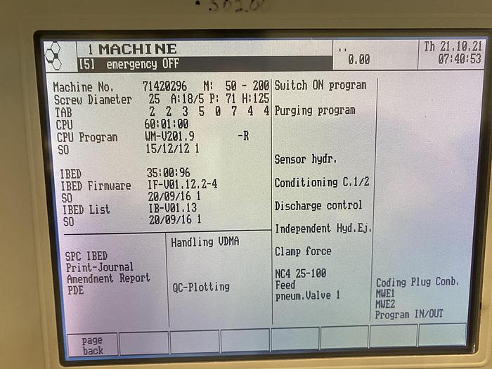 Used 1997 Demag ERGOtech System 500-200 Injection Moulding Machine