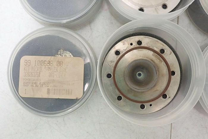 Used Lot of 5 F-Series Nickel Sampler Cones 99-100940-00 for Varian ICP-MS w/ Extras