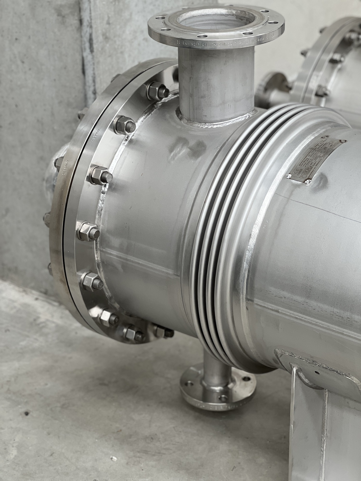 Scambiatore / Condensatore 50 m2 AISI316L, certificato PED