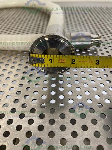 Used Sani Tech  48" Silicone Hose w/1" Sanitary Fitting to 3/4" Sanitary Fitting