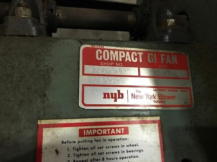 Used DUST COLLECTOR CONTINENTAL AIR NY BLOWER FAN 1.5 HP