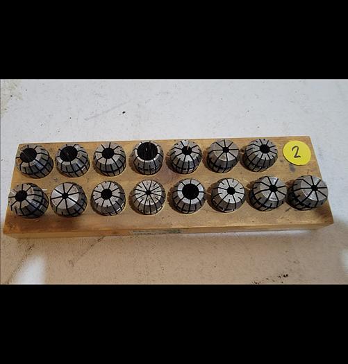 Used ER20 COLLET SET FOR LATHE ENGRAVING MACHINE (15PCS) SIZES VARIE (110)