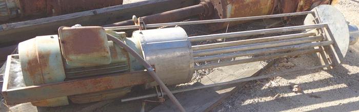 Used Homogenizer, Hill, 30 HP, S/st, In Tank, 6" dia., 60" long #S743017