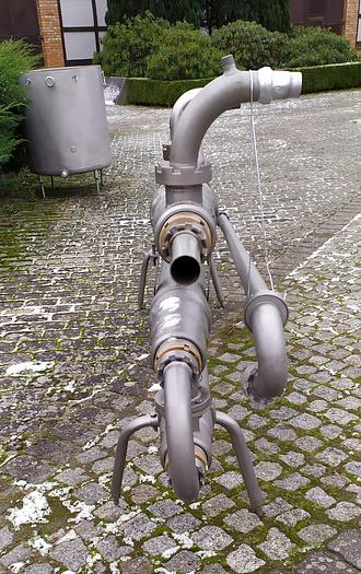 Used Pasteryzator rurowy( rura w rurze) trzy sekcyjny, nierdzewny - produkcji niemieckiej