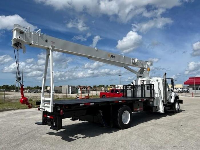 Used Altec AC-18 18 Ton Crane on 2008 International 7300 Reg Cab Flatbed Truck - C57532