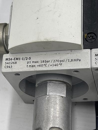 Used Festo MS6-EM1-1/2-S, MS6-LFR-1/2-D6-C-R-V-AS