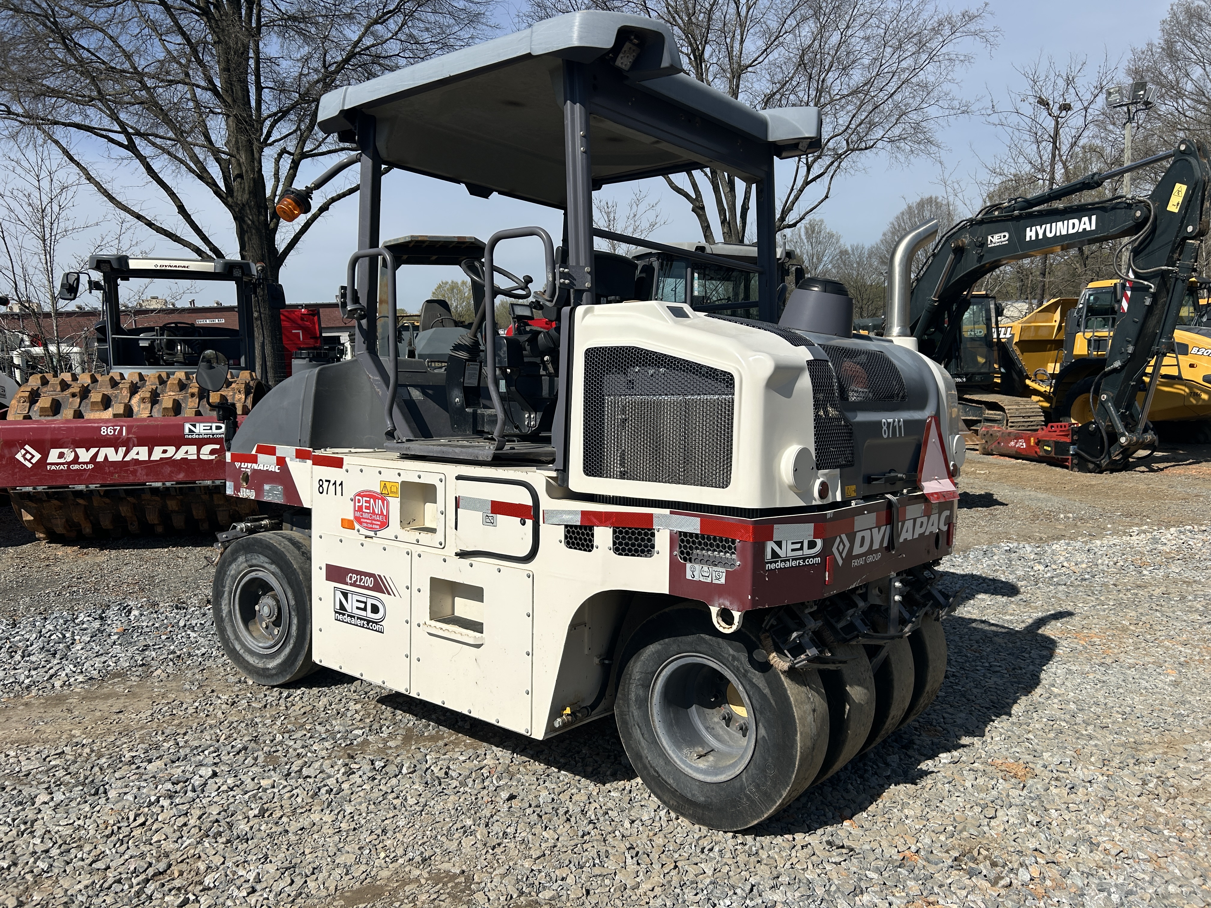 Used 2023 Dynapac CP1200 - 9 wheel pneumatic roller with only 642 hours